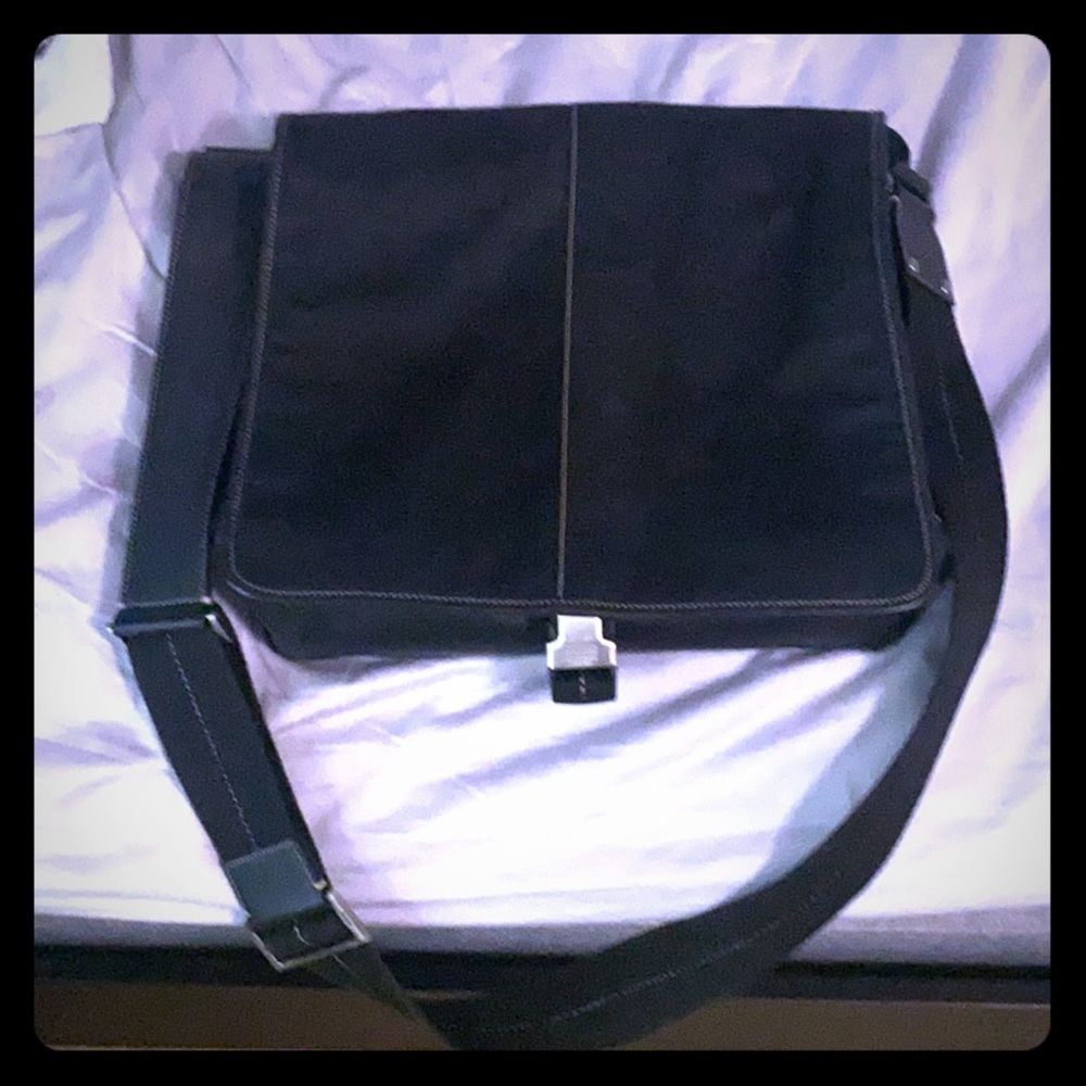 Coach men’s black laptop bag